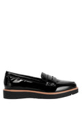 Sinclair Patent Faux Leather Heeled Loafers