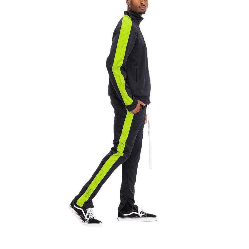 Single Stripe Solid Track Suit - VacationGrabs