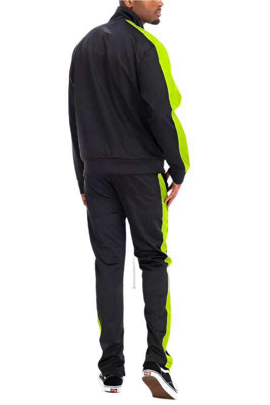 Single Stripe Solid Track Suit - VacationGrabs