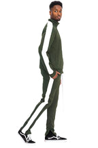 Single Stripe Solid Track Suit - VacationGrabs