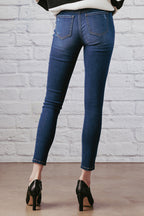 Women's dark wash skinny pants jeans, perfect for casual outings