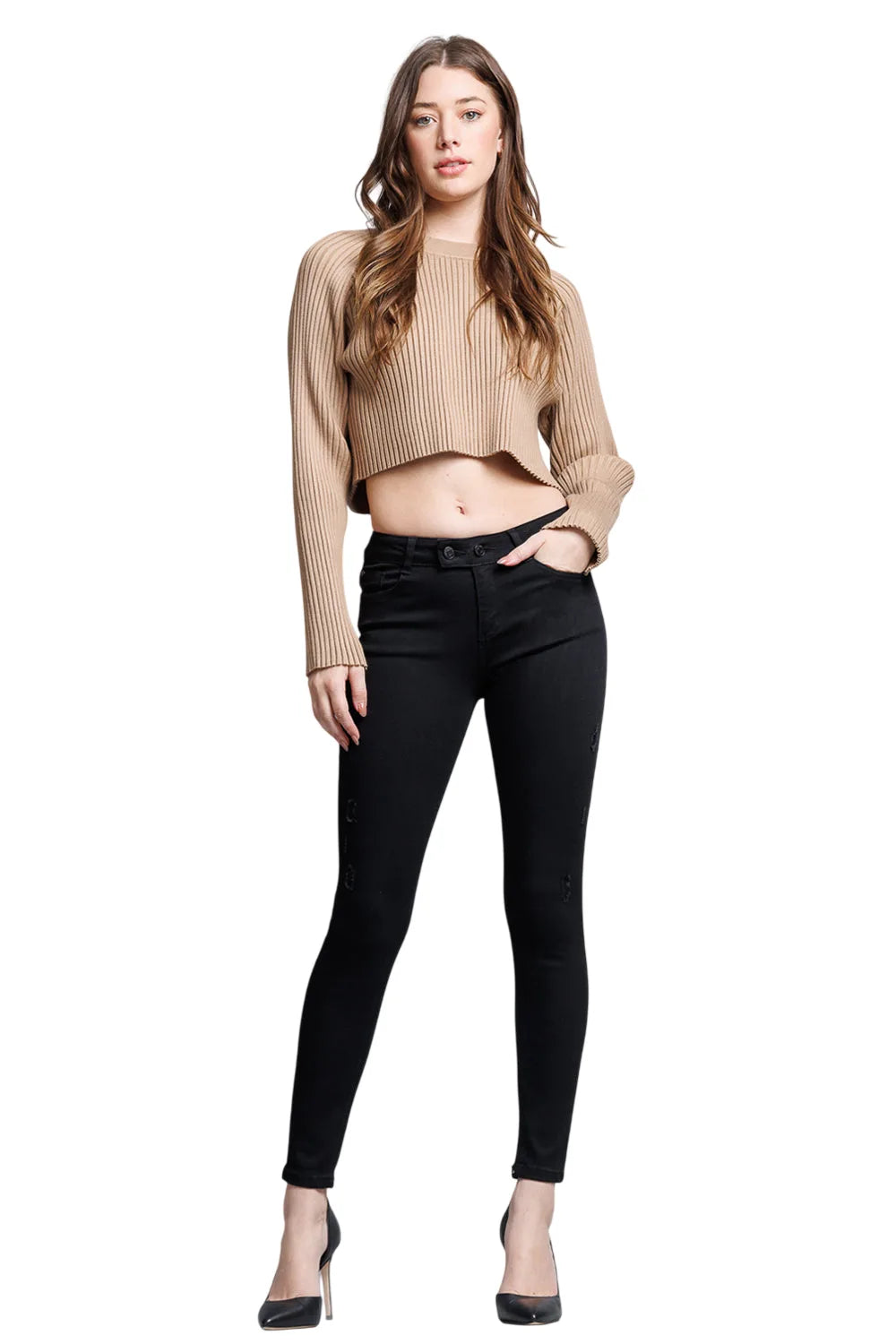 Women's black skinny pants jeans for casual or dressy occasions