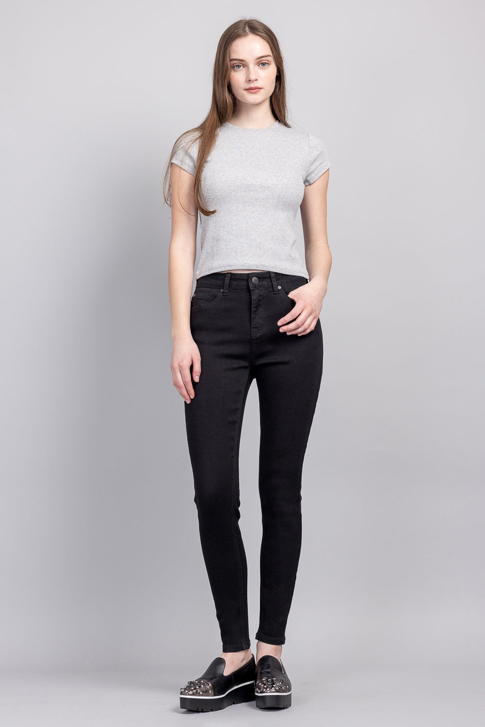 Women's black skinny pants jeans for casual wear from Shop ENJEAN