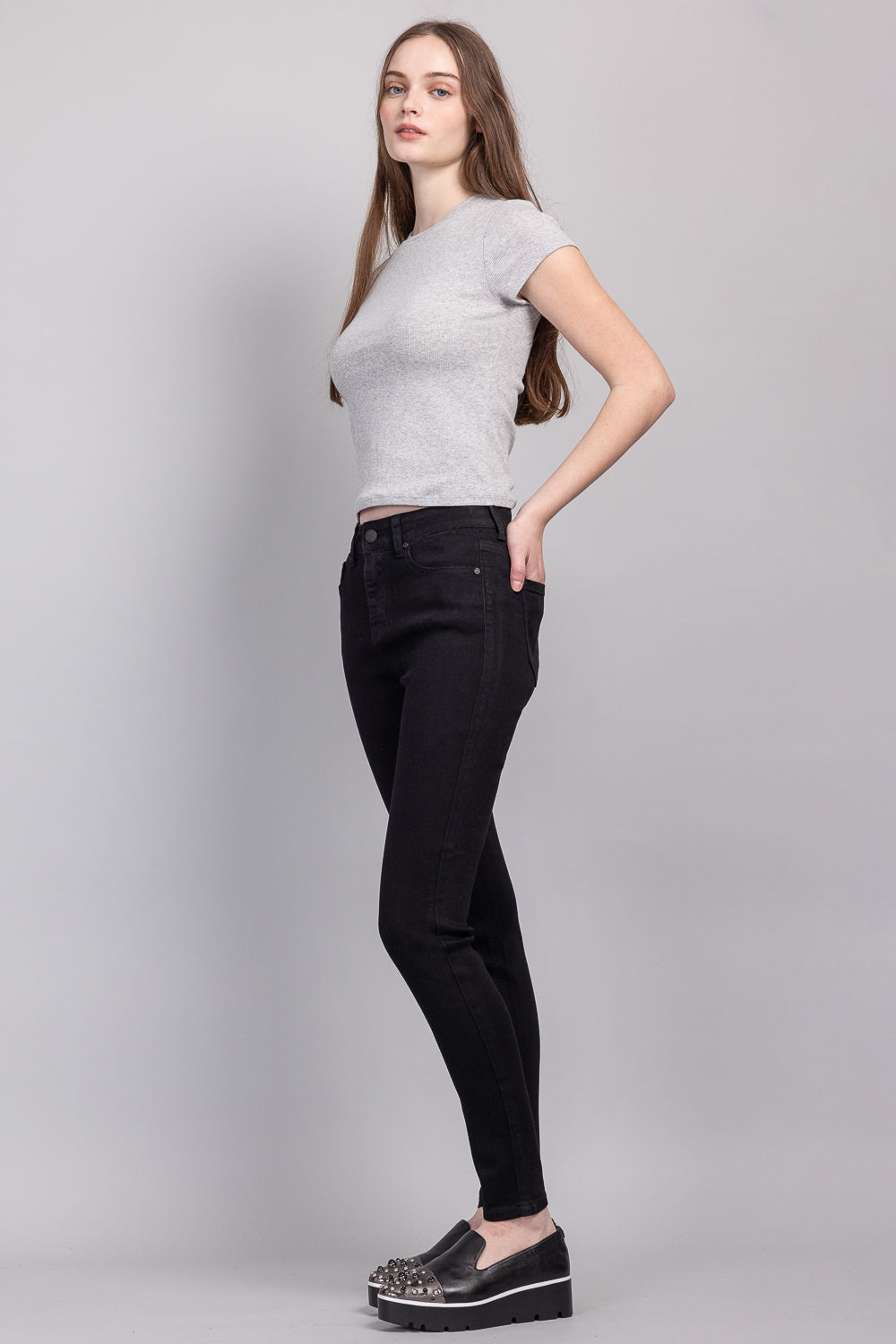 Women's black skinny pants jeans for casual outings