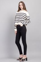 Women's black skinny pants jeans, soft fabric, versatile casual wear