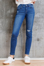 Women's blue skinny pants jeans for versatile casual wear