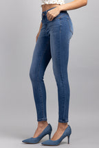 Women's blue skinny pants jeans, perfect for casual outings