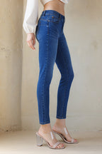 Women's blue skinny pants jeans, perfect for everyday wear