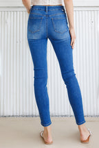 Women's blue skinny pants jeans, perfect for casual styling
