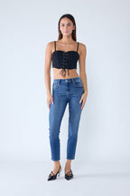 Women's blue skinny pants jeans for casual everyday wear