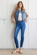 Women's denim skinny pants jeans, light blue, perfect for casual outfits