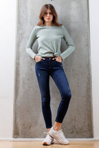 Women's dark blue skinny pants jeans for casual wear