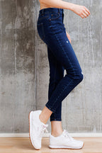 Women's dark blue skinny pants jeans for everyday wear