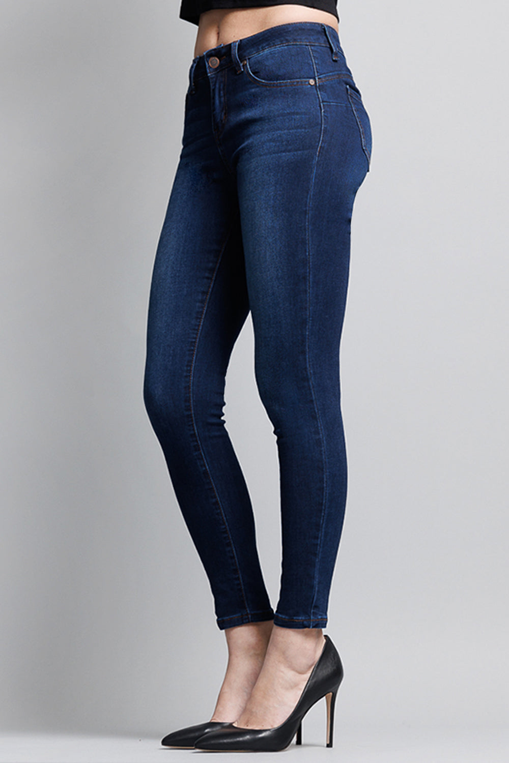 Shop ENJEAN women's dark blue skinny pants jeans for everyday wear