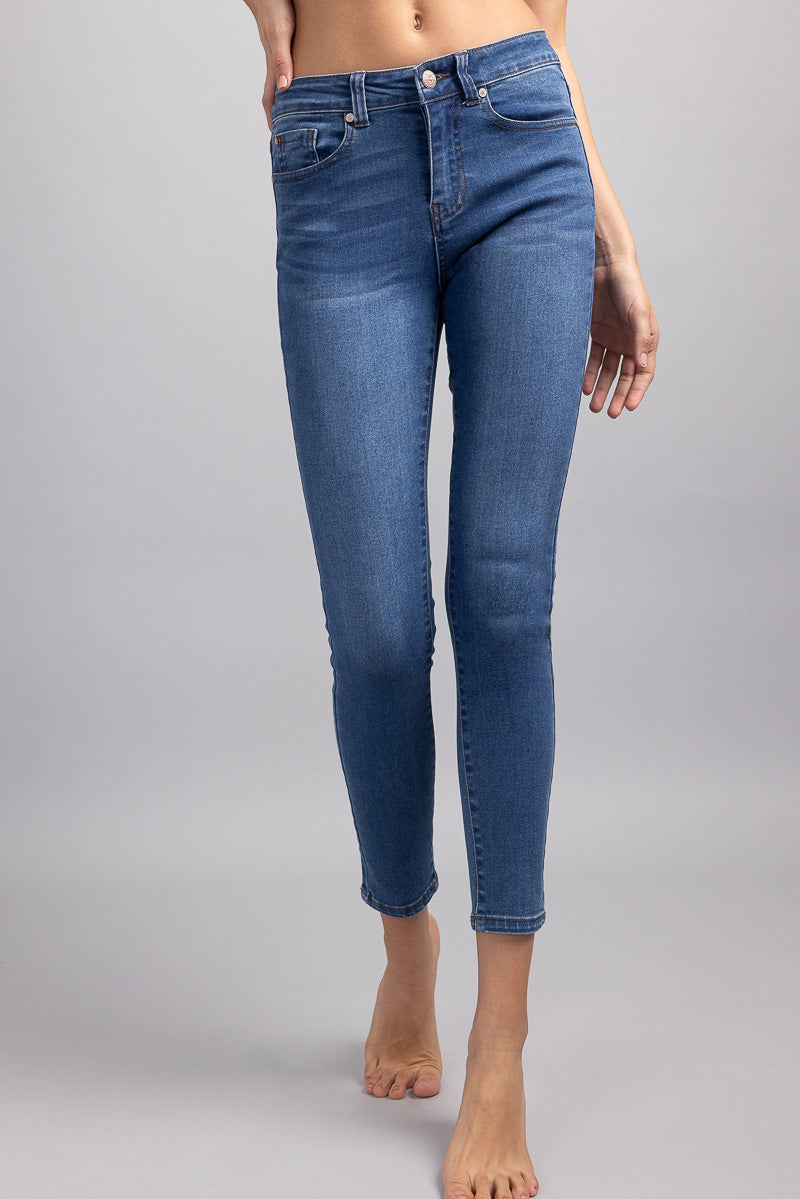 Women's blue skinny pants jeans for everyday wear
