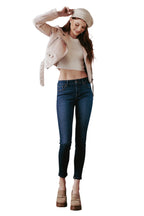 Women's skinny pants jeans in dark blue, perfect for casual wear