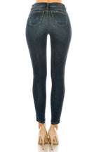 Women's dark blue skinny pants jeans, perfect for casual outings