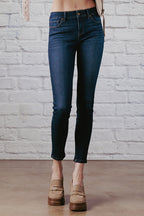 Women's dark blue skinny pants jeans, perfect for casual wear