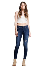 Women's dark blue skinny pants jeans for casual wear