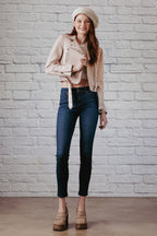 Women's blue skinny pants jeans made of stretchy fabric for casual wear