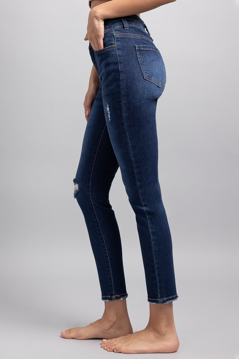 Shop ENJEAN women's skinny pants jeans, dark wash, stylish and casual