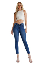 Women's blue skinny pants jeans, perfect for casual outings