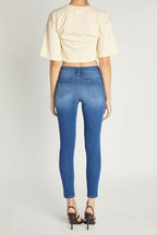 Women's blue skinny pants jeans, perfect for casual outings