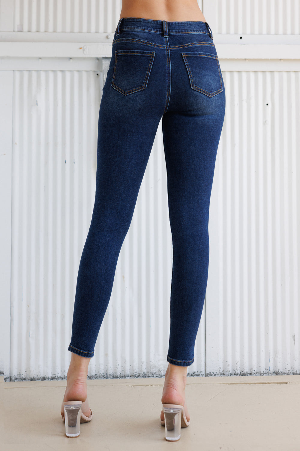 Women's blue skinny pants jeans for comfortable everyday wear