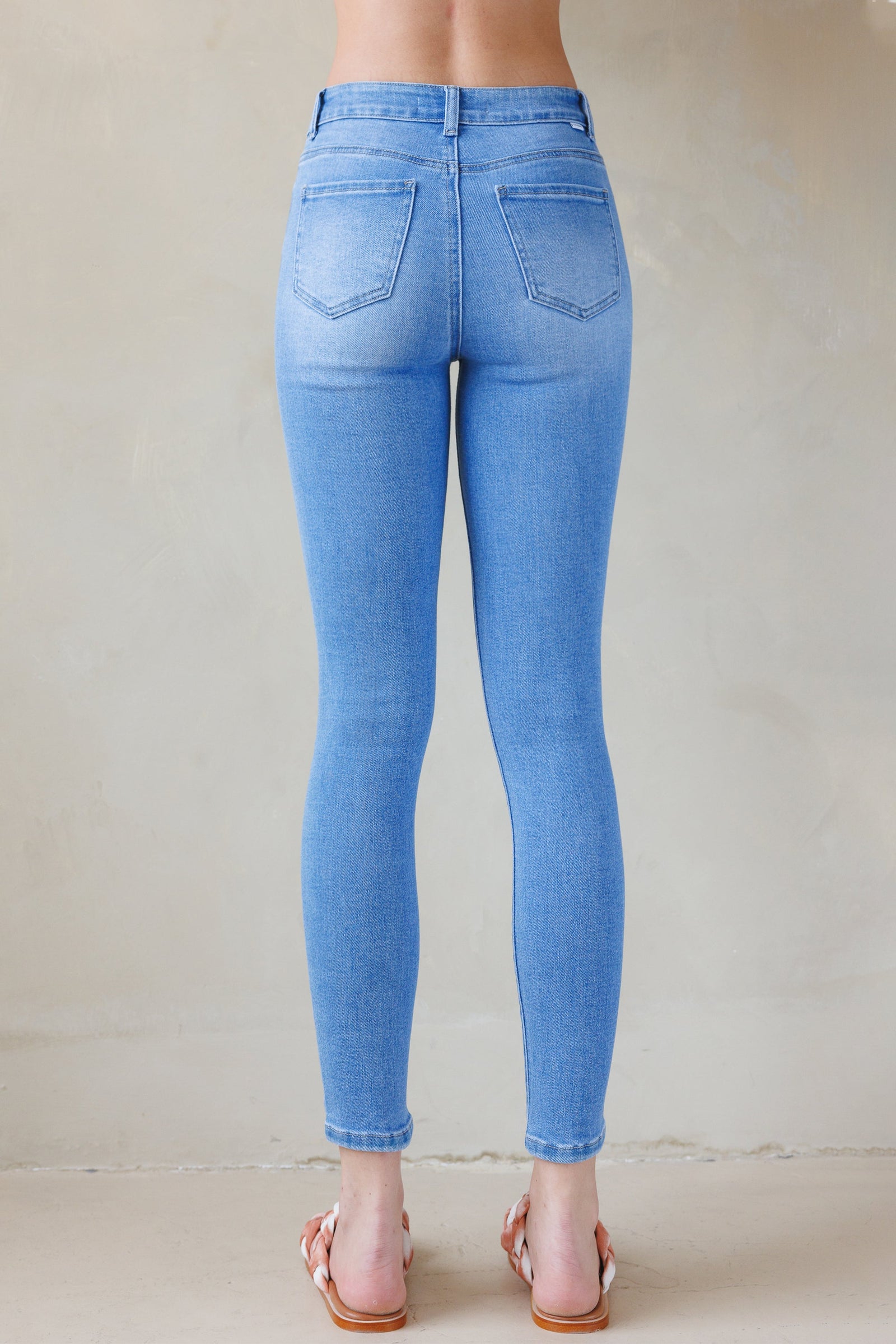 Women's light blue skinny pants jeans for casual wear
