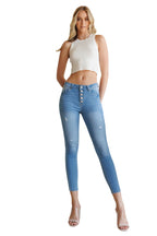 Women's light blue skinny pants jeans for a stylish casual look