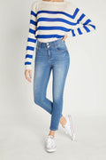Women's light blue skinny pants jeans, perfect for casual wear