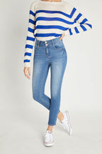Women's light blue skinny pants jeans, perfect for casual wear