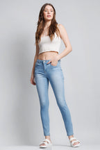 Women's light blue skinny pants jeans for stylish everyday wear