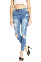 women's ripped blue skinny pants jeans for casual outings