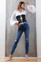 Women's blue skinny pants jeans, stylish and comfortable for everyday wear