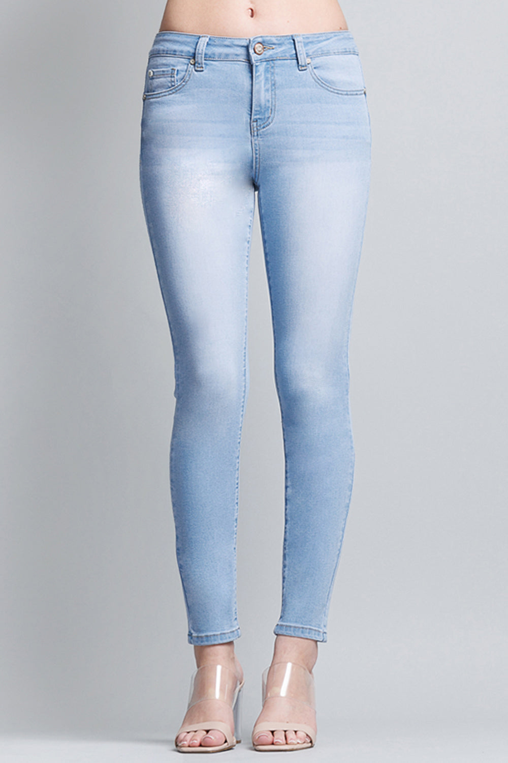 Women's light blue skinny pants jeans, perfect for casual wear