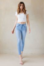 Women's light blue skinny pants jeans for casual everyday wear