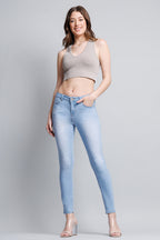 Women's light blue skinny pants jeans for casual wear