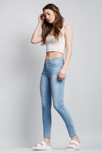 Women's light blue skinny pants jeans for casual outings