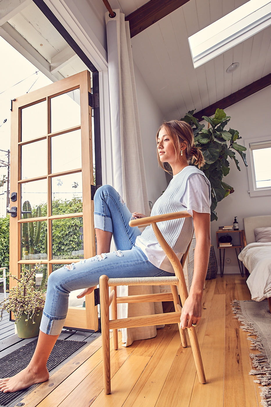 Women's light blue skinny pants jeans for casual everyday wear