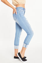 Women's light blue skinny pants jeans, denim material, casual wear