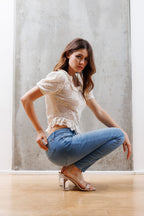 Women's light blue skinny pants jeans for casual everyday wear