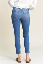 Women's blue skinny pants jeans, stretchy denim for casual wear