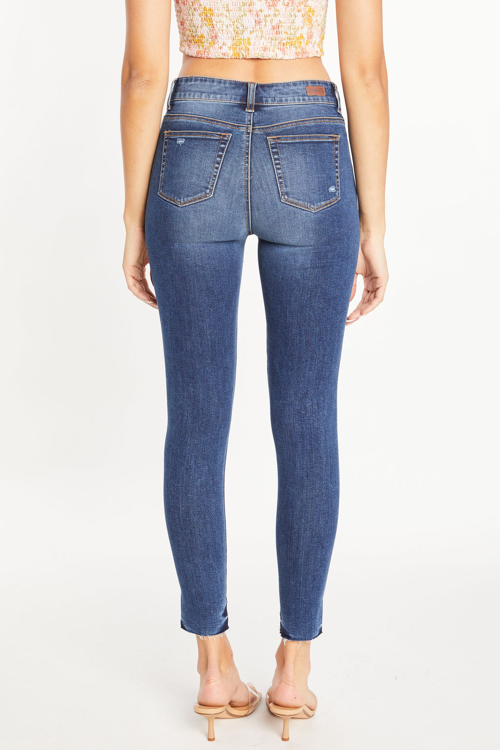 Women's blue skinny pants jeans, perfect for casual outings