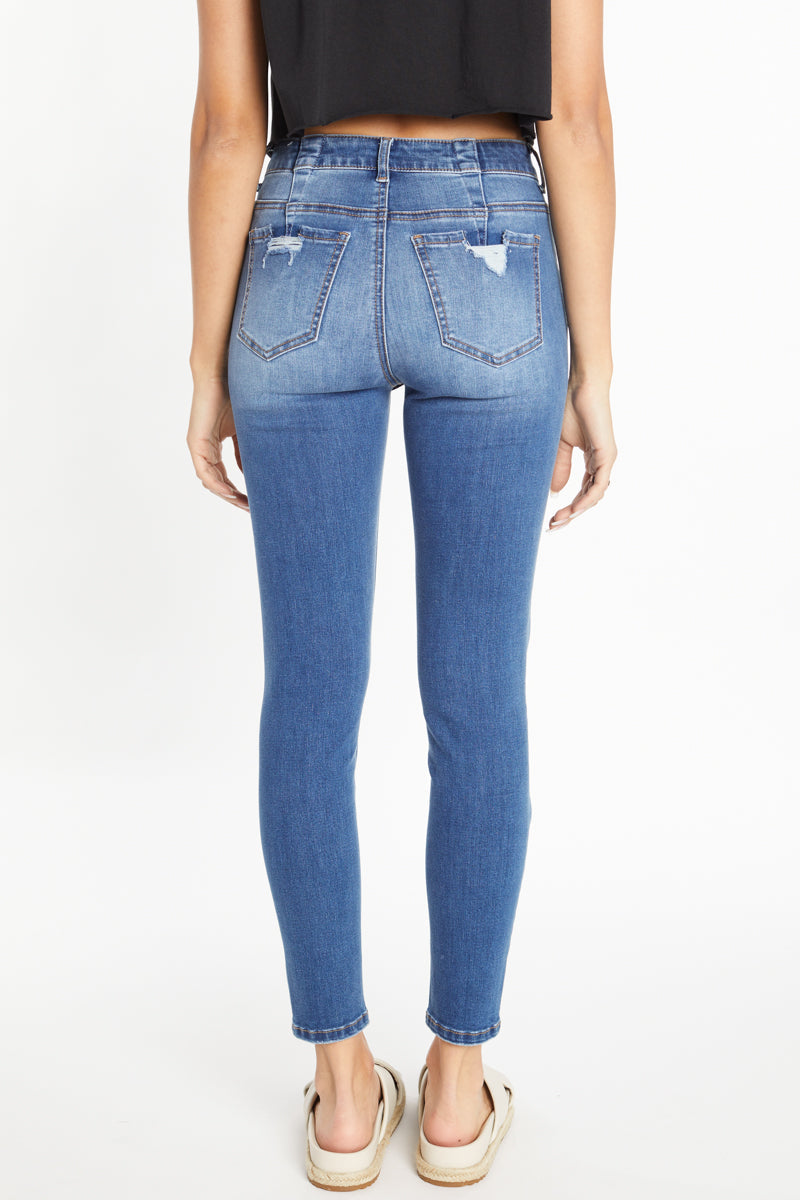 Women's light blue skinny pants jeans for casual wear