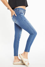 Women's light blue skinny pants jeans for casual everyday wear