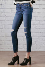 Shop ENJEAN women's skinny pants jeans with distressed detailing, perfect for casual outings