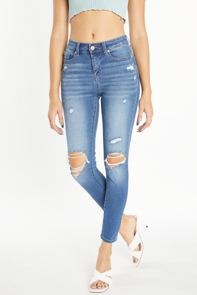 women's distressed skinny pants jeans for casual wear