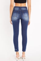 Women's blue skinny pants jeans, perfect for everyday casual wear
