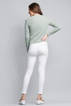 Women's white skinny pants jeans, stretchy cotton blend, casual wear